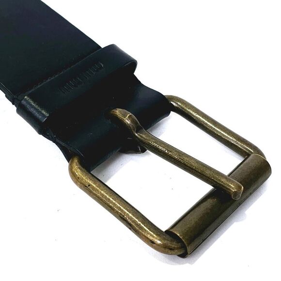 MUI MUI Wide Leather Black Belt Made in Italy Size 12